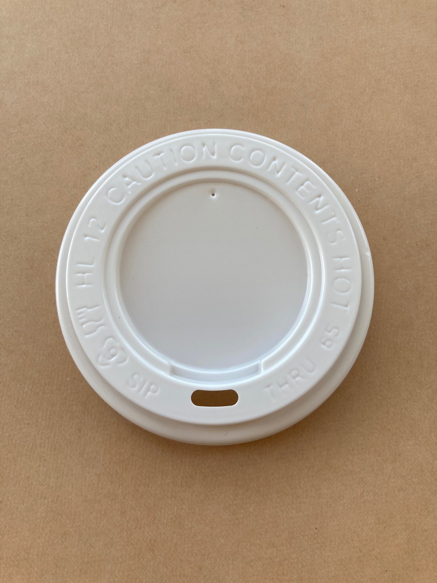 Plastic Dome Lids White for Hot Paper Cups 