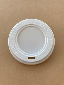 Plastic Dome Lids White for Hot Paper Cups 