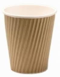 Ripple Insulated Hot Paper Coffee Cups Kraft Brown