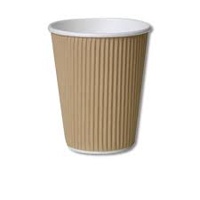 Ripple Insulated Hot Paper Coffee Cups Kraft Brown