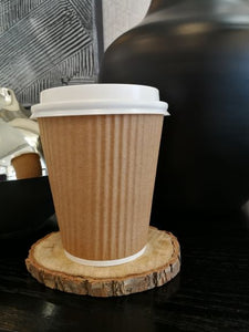 Ripple Insulated Hot Paper Coffee Cups Kraft Brown